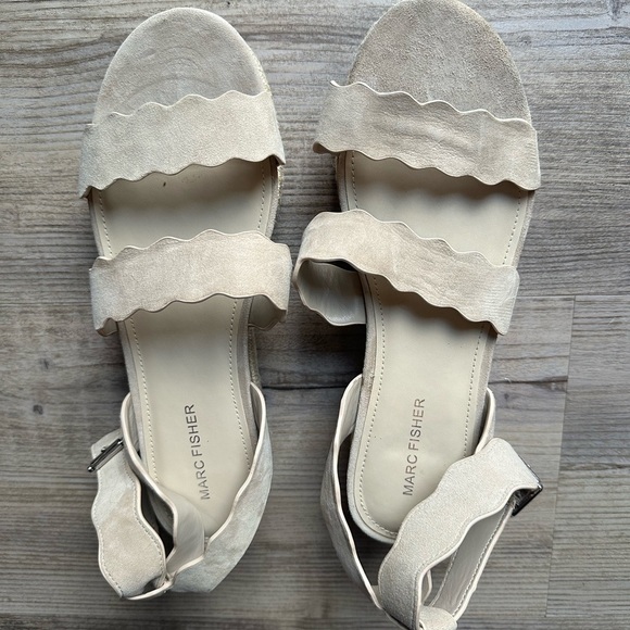 Marc Fisher Shoes - Marc Fisher Cream Sandals for Women